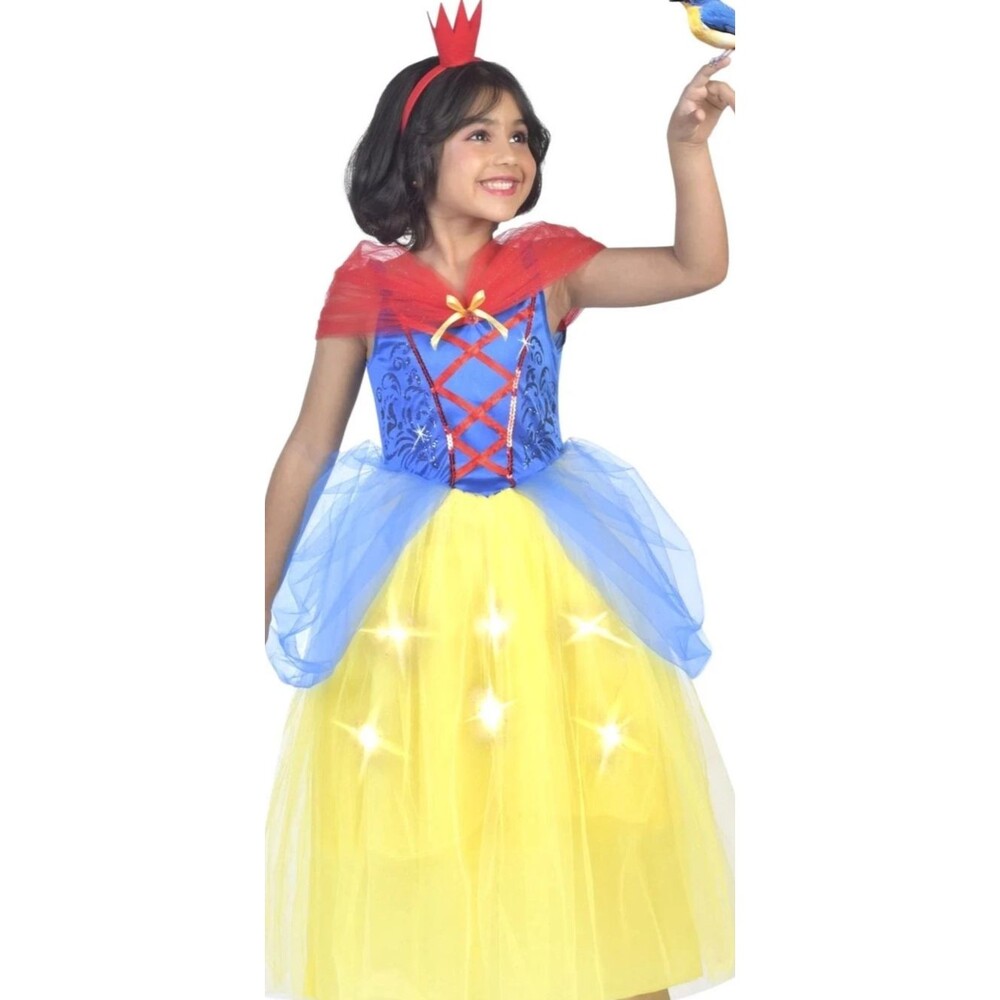 NWT Way to Celebrate Girls Light Up Princess Costume Dress Headband 6 6X